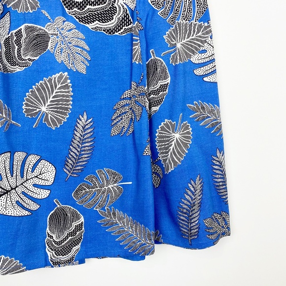 Mango Flowing A Line Skirt Printed Tropical S - Picture 7 of 13